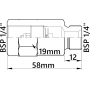 ZAWÓR HYDRAULICZNY PĘKNIĘTEGO PRZEWODU AB 1/4 20L